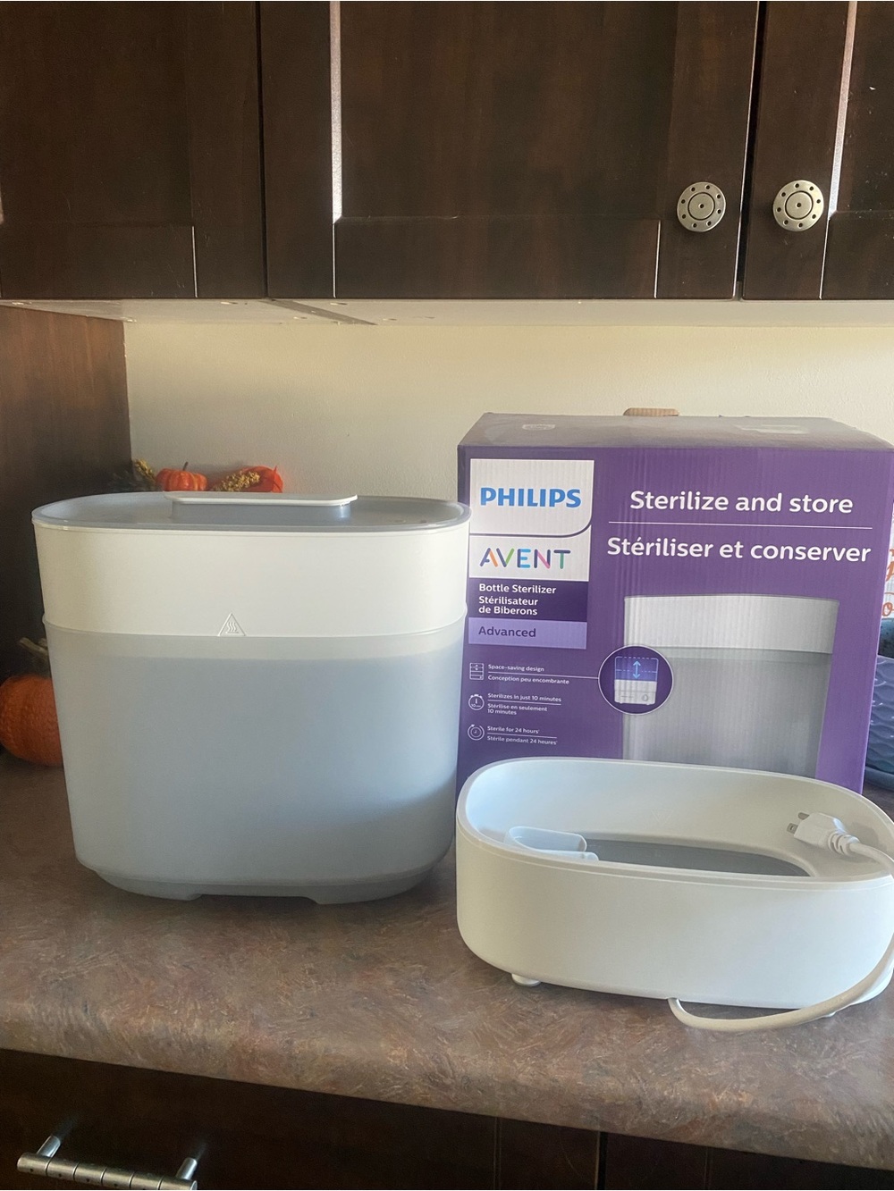 White Bottle Sterilizer - White/Grey